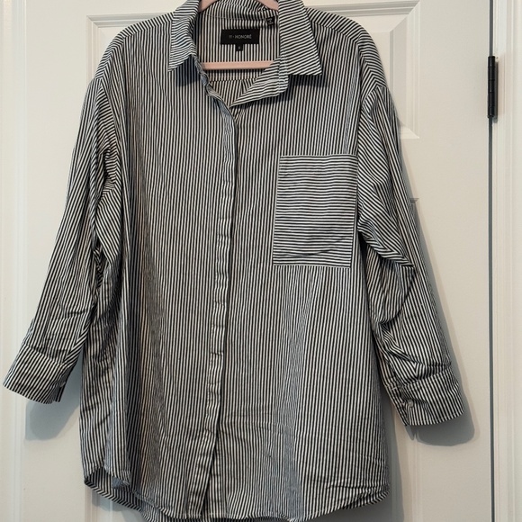 11 Honore Maeve Oversized Button-Up Shirt Dress - Picture 1 of 7